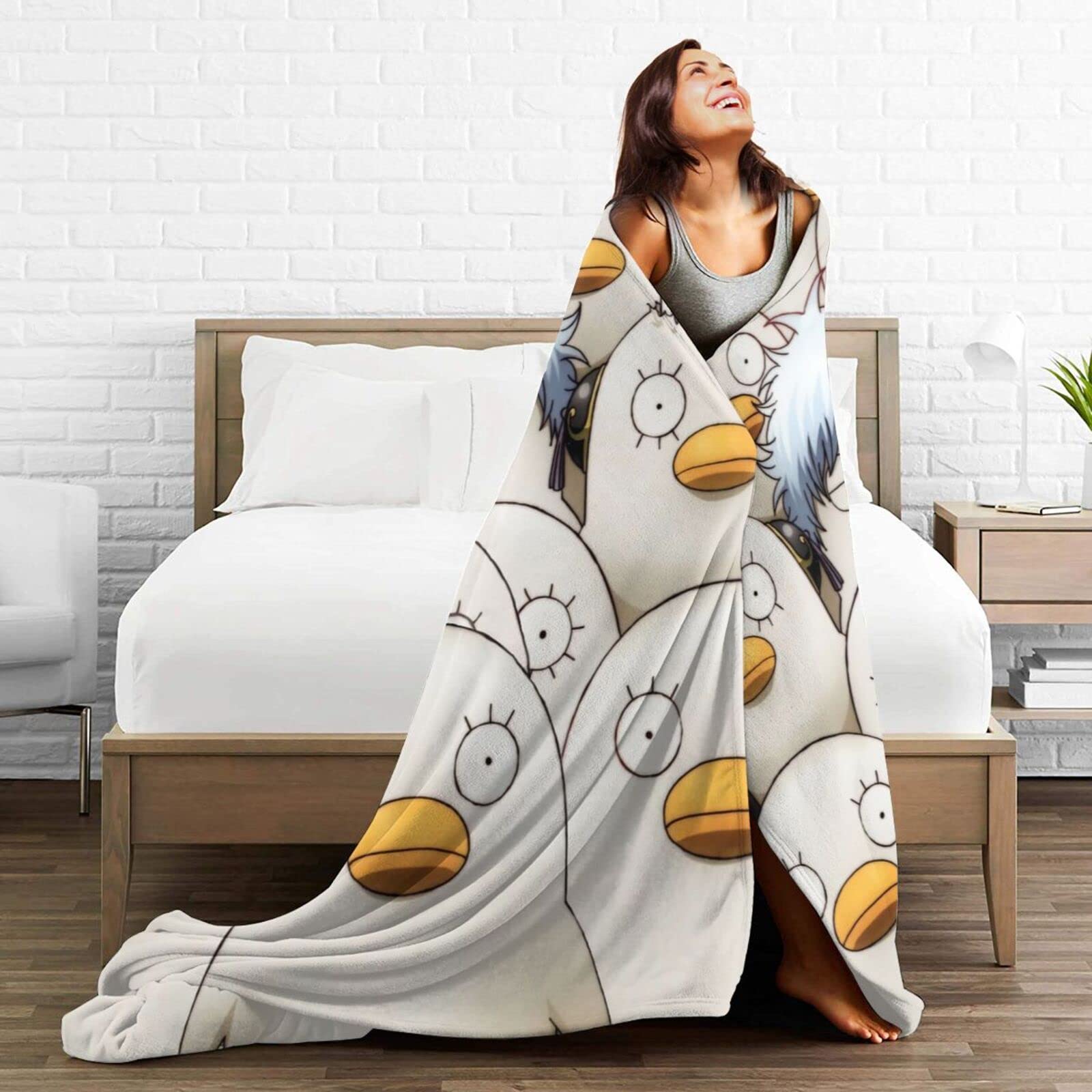 銀魂 坂田銀時 パジャマ柄 ビッグタオル ベットシーツ ブランケット