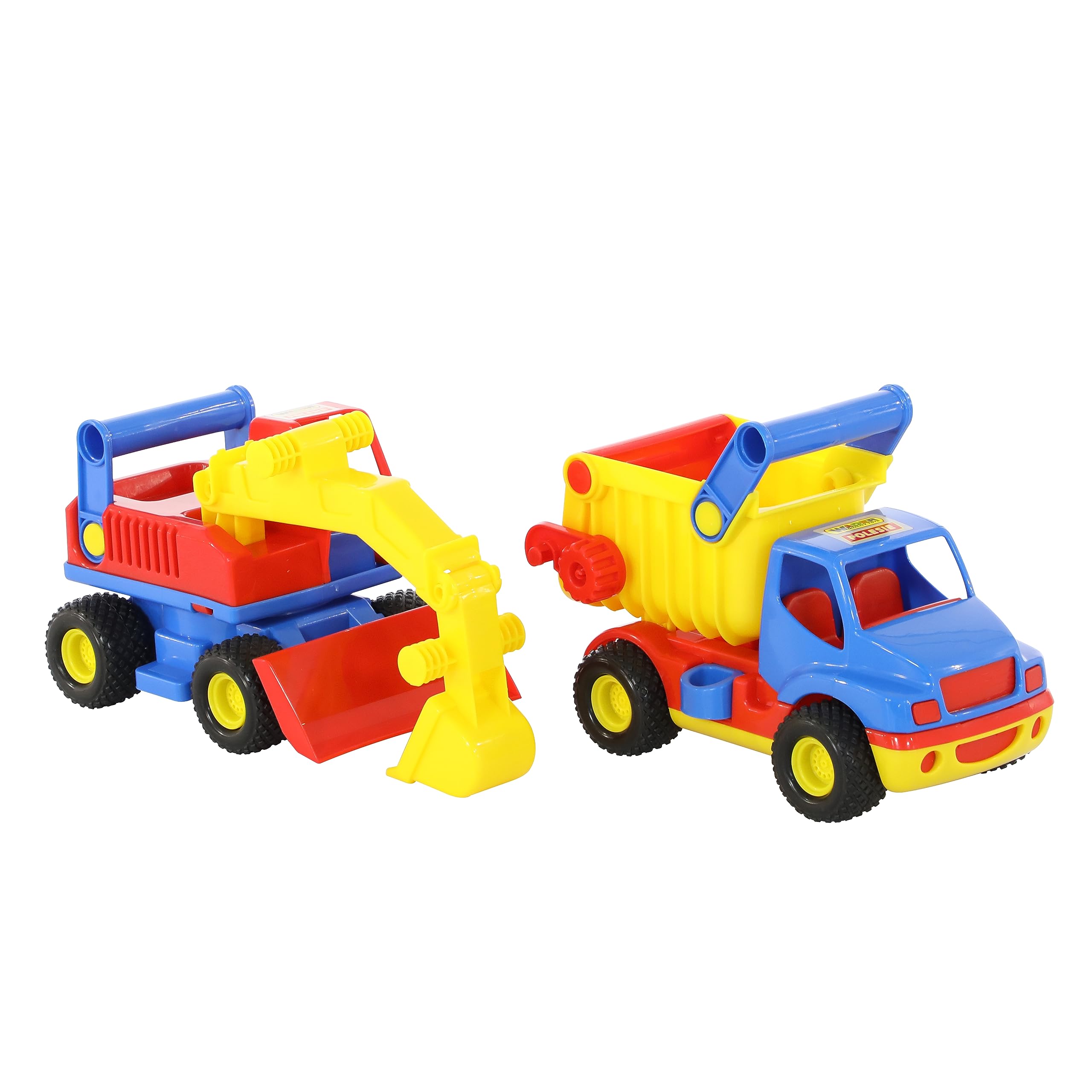 Wader ConsTruck Set 2-TLG. Muldenkipper mit Bagger Baufahrzeuge bunt