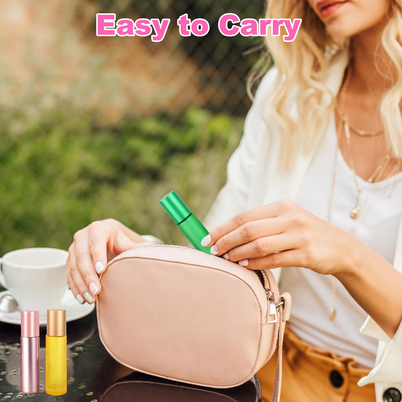 15 Bottiglie Roll-On Vetro 10ml - Con Sfera Acciaio Per Oli Essenziali E Profumi - Foto 2