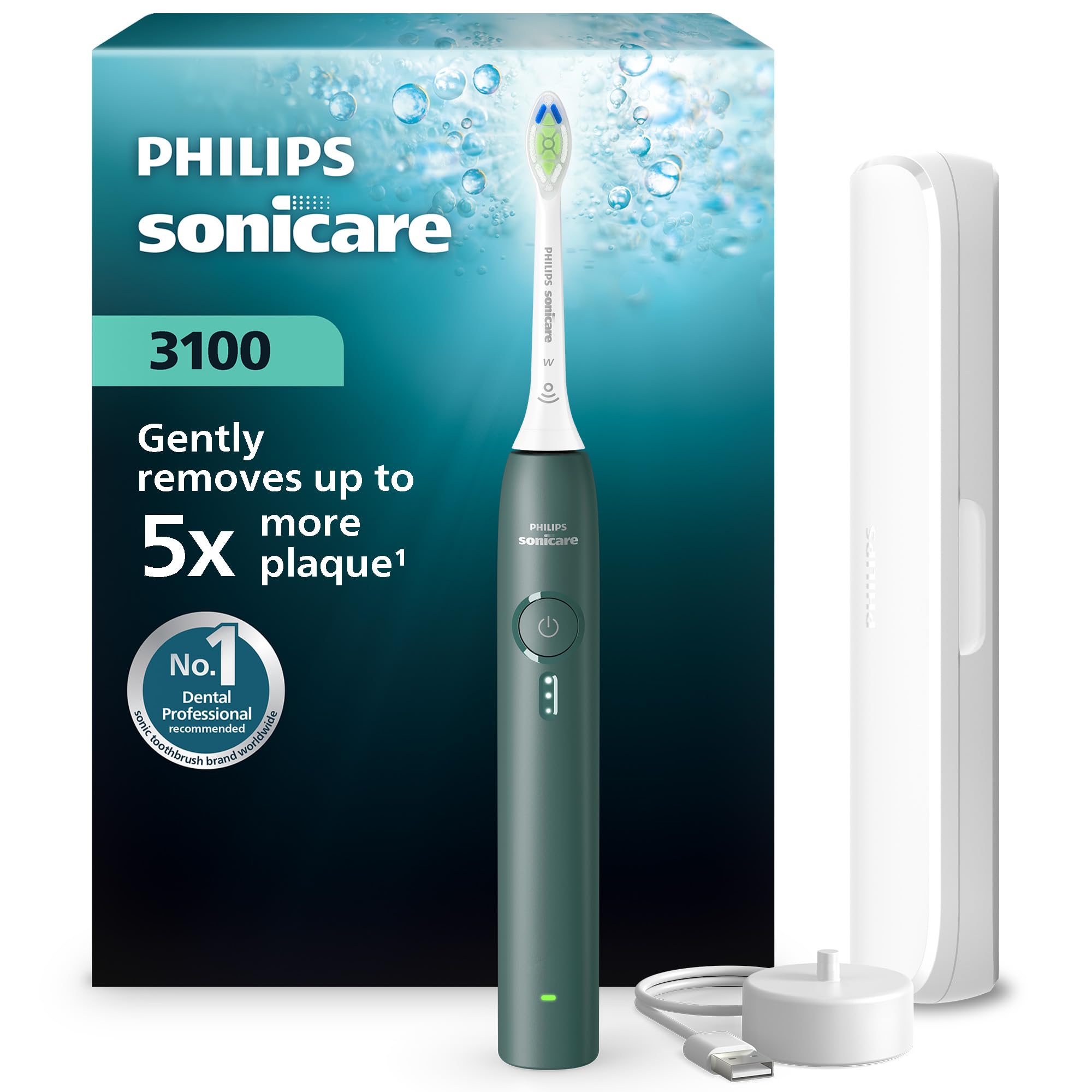 Philips Sonicare 3100 Series Electric Toothbrush - Sonic Toothbrush with Pressure Sensor
