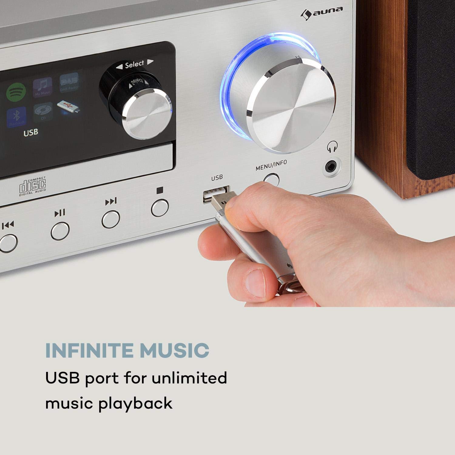 Buy Auna Connect System Stereo System CD Player, Hifi System, 80W, Hi