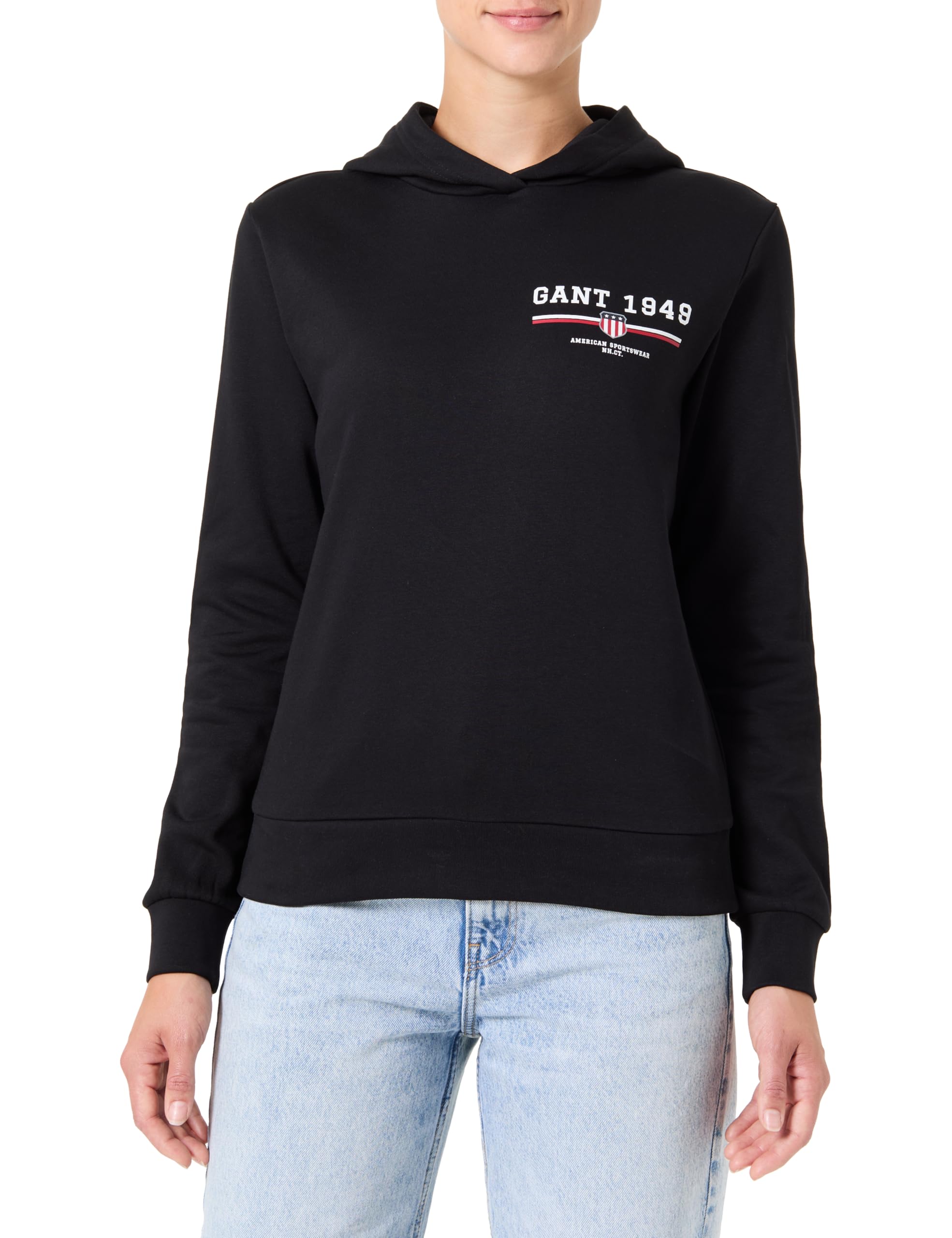 GANT REG Graphic Hoodie, black, S