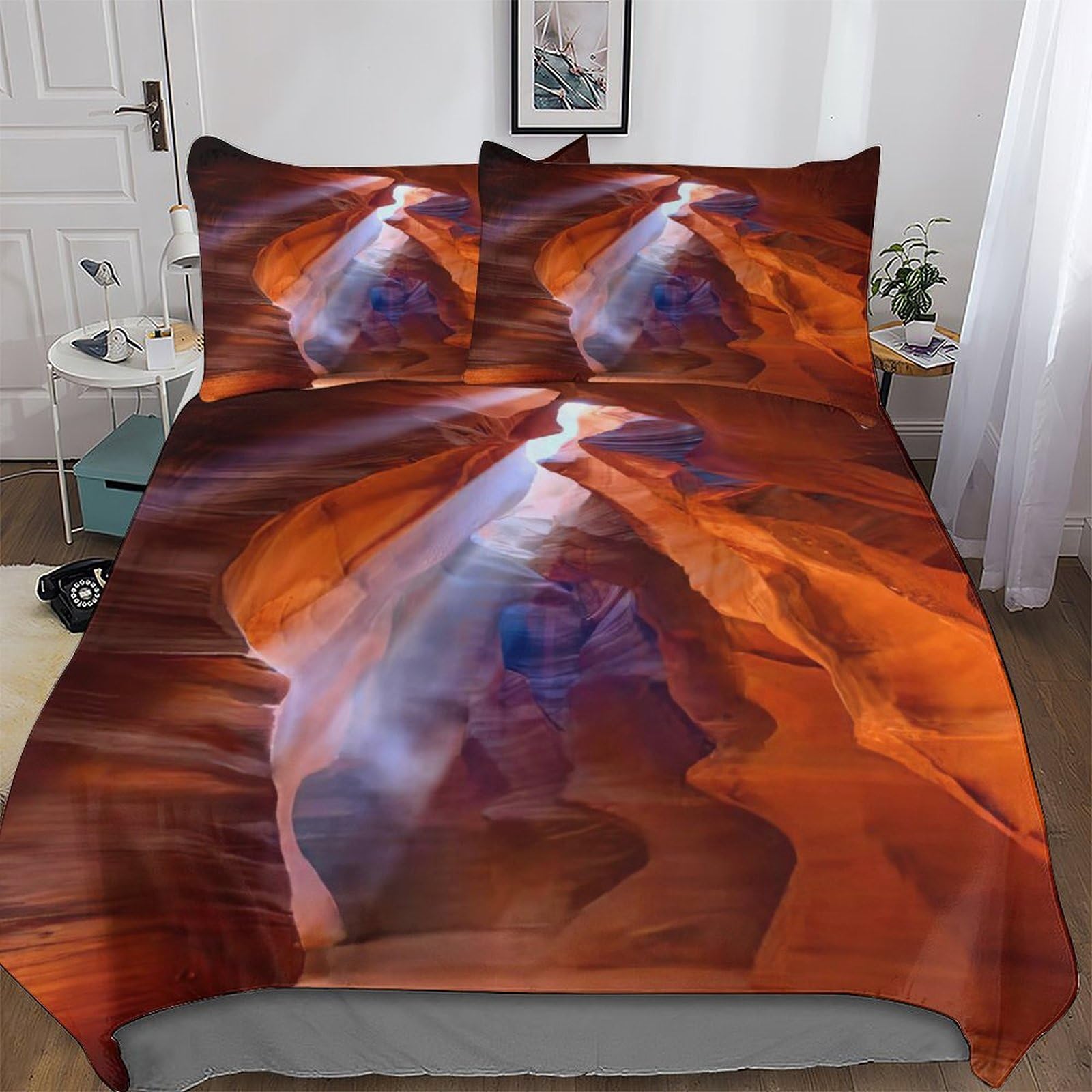 Housse de couette hypoallergique 3 pièces pour lit double ado