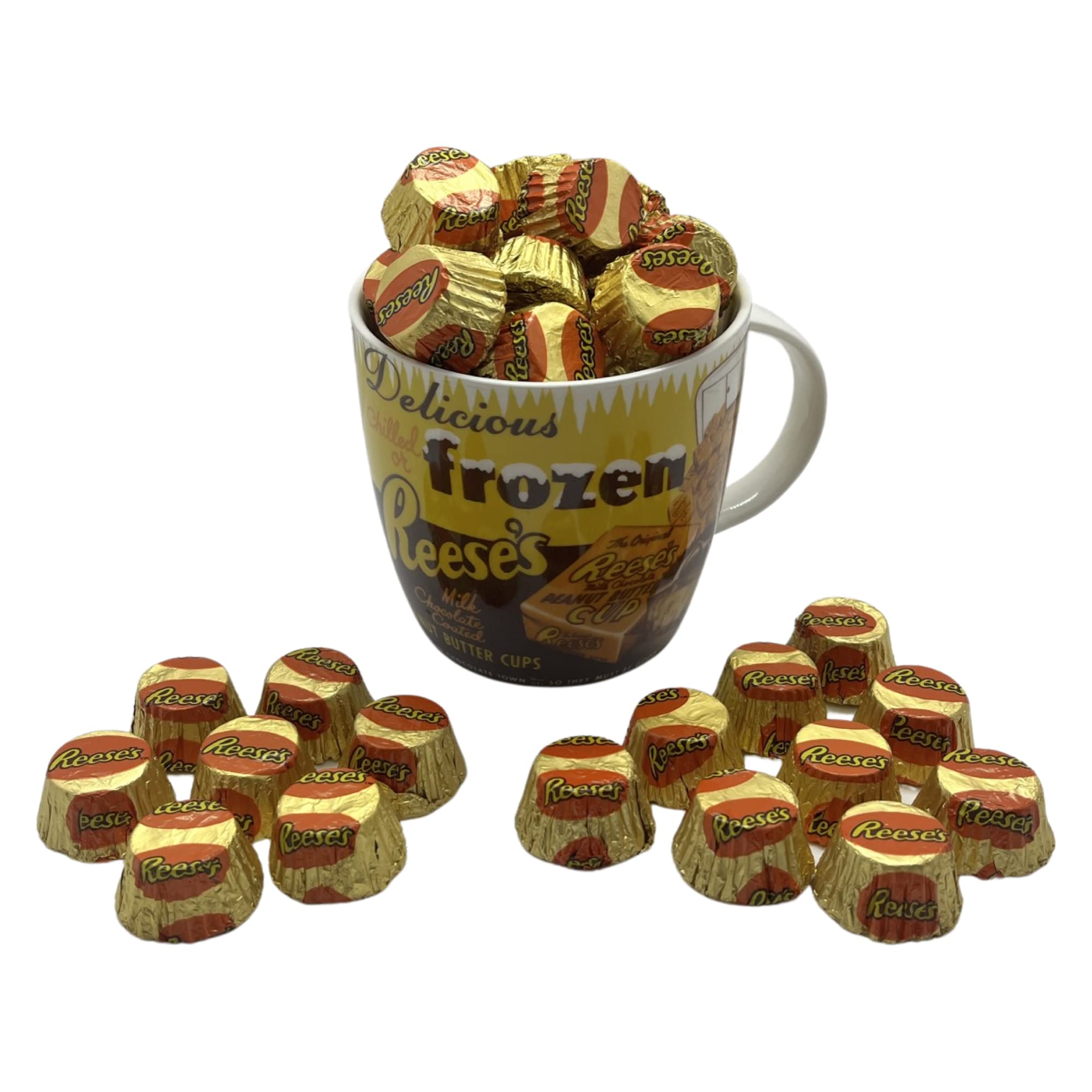 EASTER GIFT Reese's Vintage Coffee and Tea Mug - 17oz with 1 Pound Of Peanut Butter Cups (Peanut Butter)
