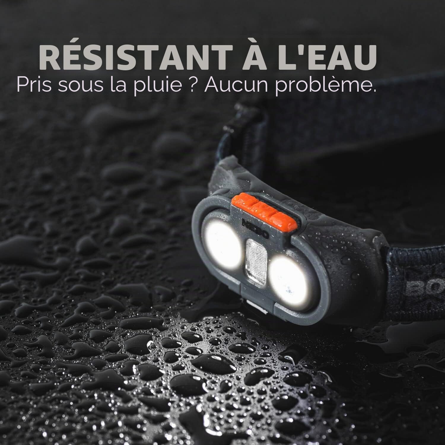 NEBO Einstein 750 - Lampe frontale avec 5 modes d'éclairage - Accessoires de camping et de randonnée - Lampe frontale pour la course à pied et le sport en extérieur