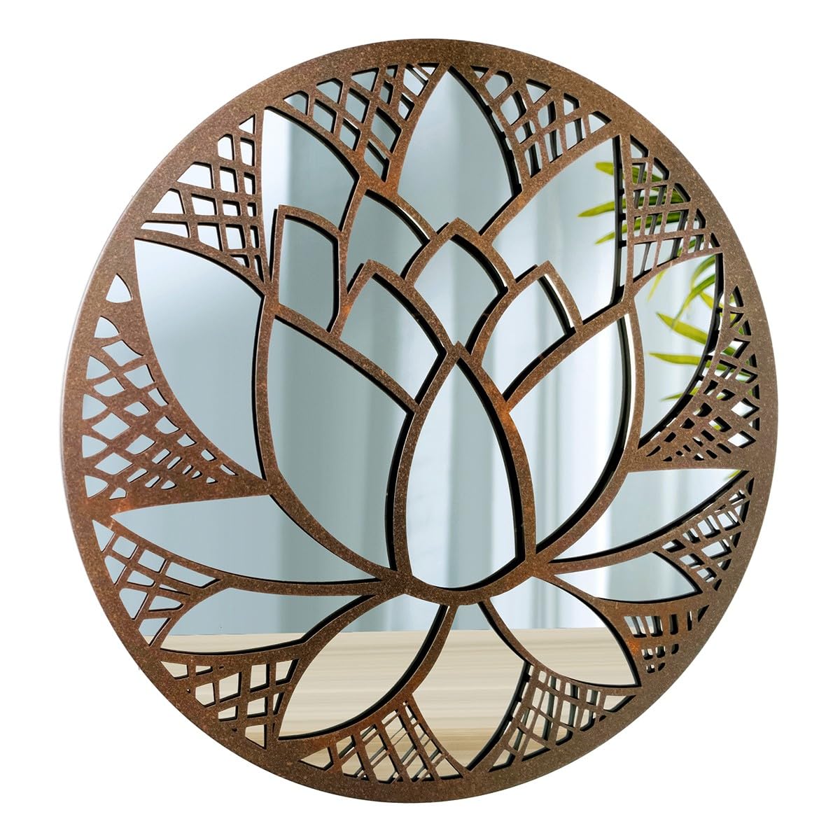 Miroir Argenté Mercuria | Cadre Chrome Effet Métal Liquide