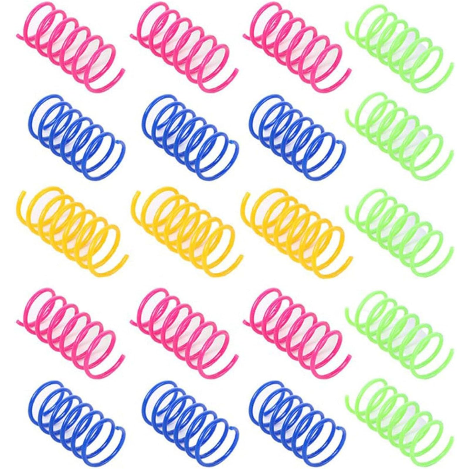 FBBEVWBK 50 Pcs Cat Spring Toys, Cat Toy Springs, Colourful Cat Springs for Indoor Cats, Interactive Cat Toy for Play & Exercise, Kitten Teaser Toys to Chase and Bounce