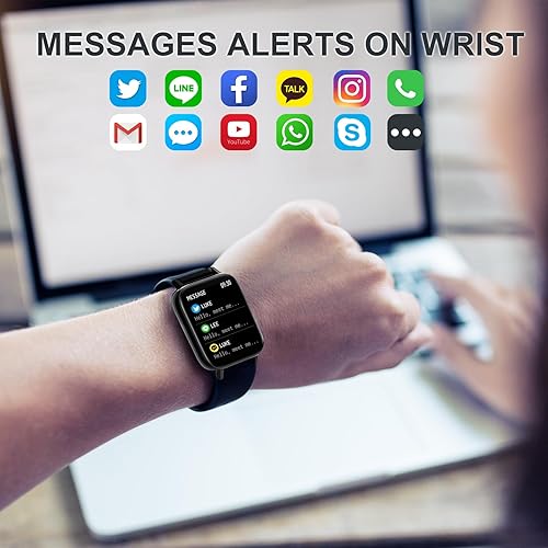 Miniatura 3 de Reloj inteligente para mujer (respuestahacer llamadas) 1.7 pulgadas pantalla táctil rastreador de fitness con paso de calorías reloj digital para