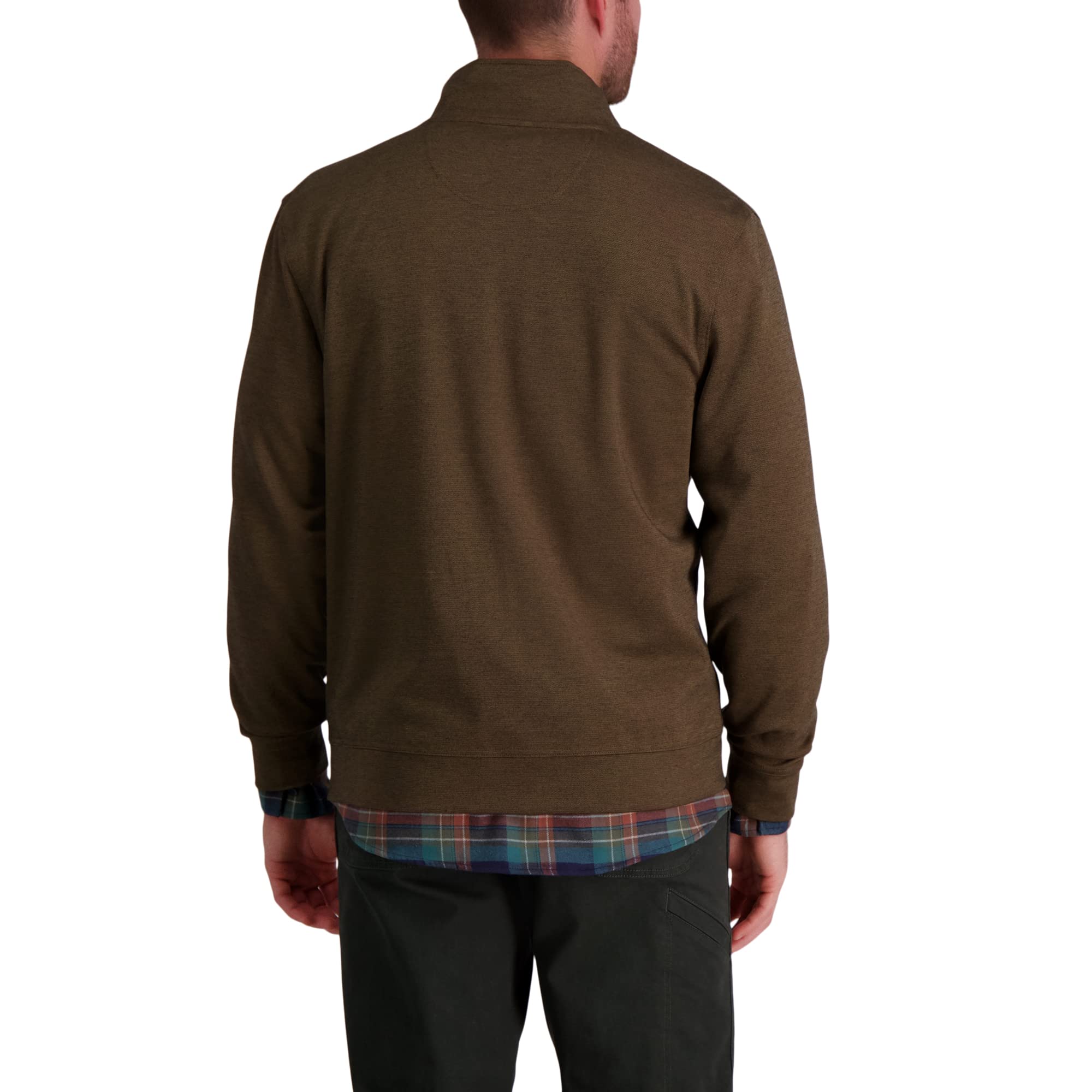 Haggar Camisa de Manga Larga Con Cremallera Camisa Hombre