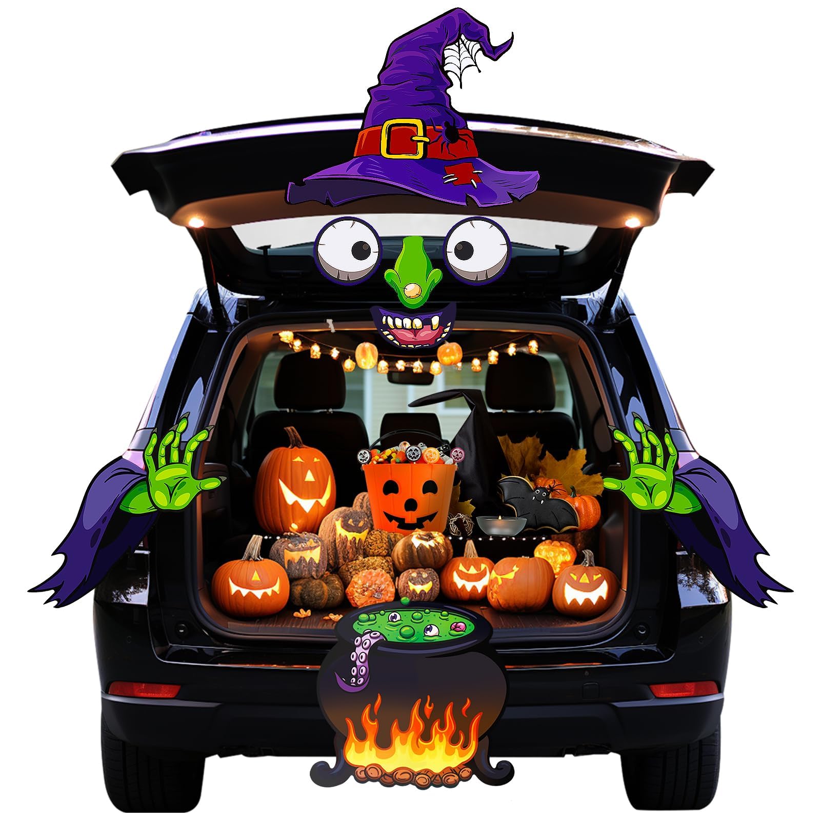 Amazon.com : Trunk or Treat Car Decorations - Halloween Scary Witch