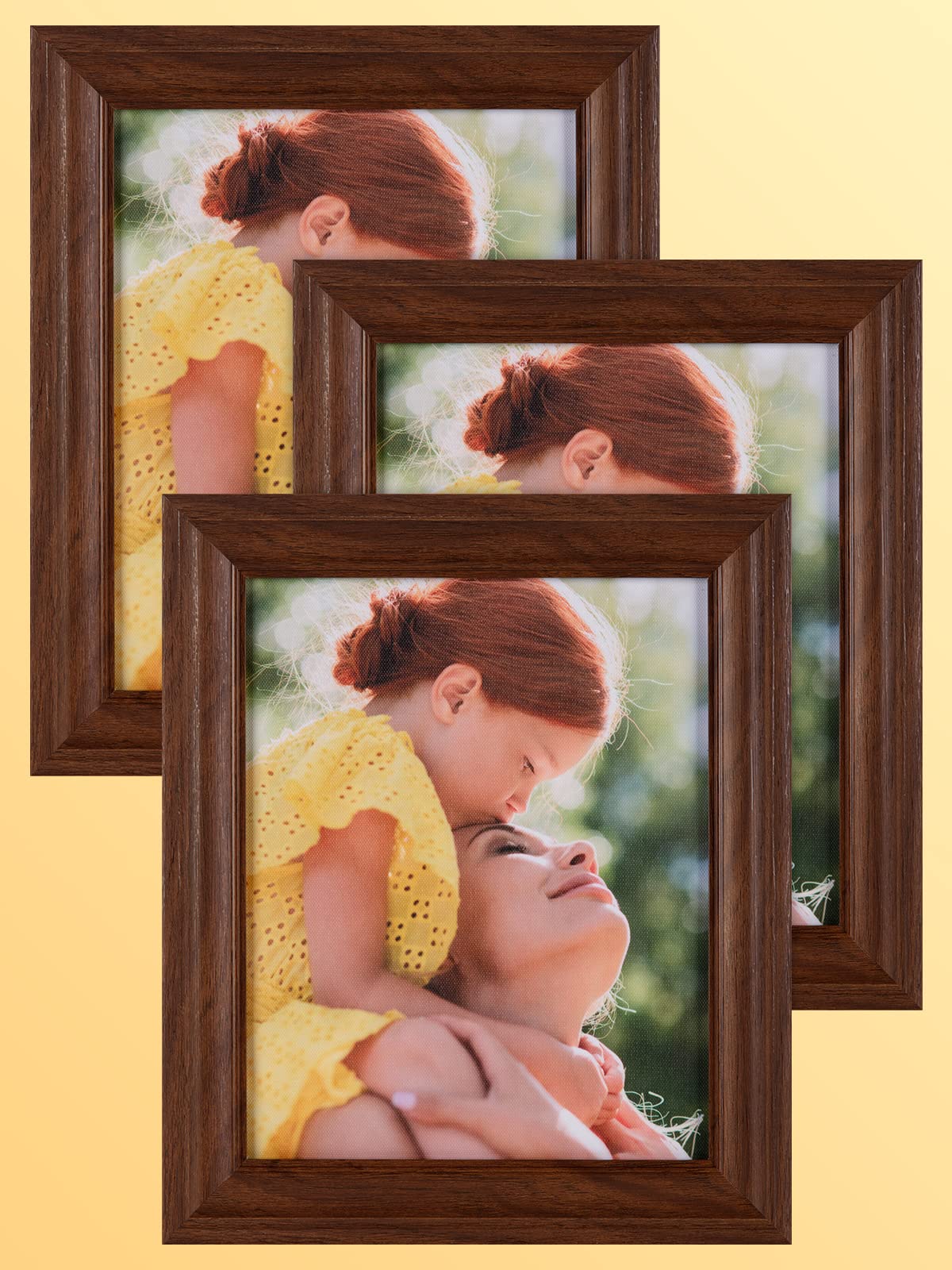 Photo 1 of Farmhouse Style Picture Frame 8x10, Matte Brown Photo Frames with High Definition Glass for Wall Decor, Wedding Decor, Dorm Decor and Tabletop Display, Set of 3