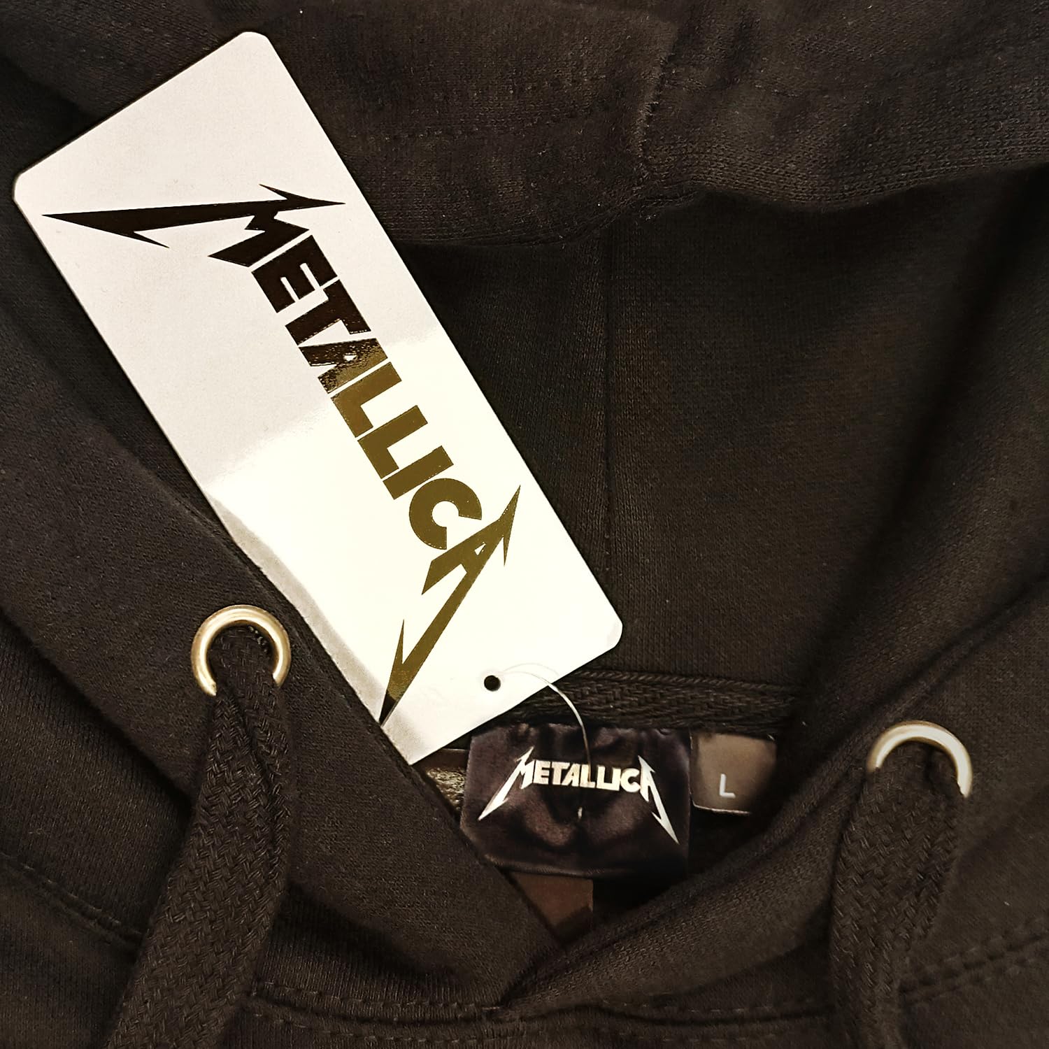 Metallica Felpa Ufficiale Ride The Lightning. Felpa con Cappuccio Unisex in Cotone. vestibilità Regular per Adulto e Ragazzo