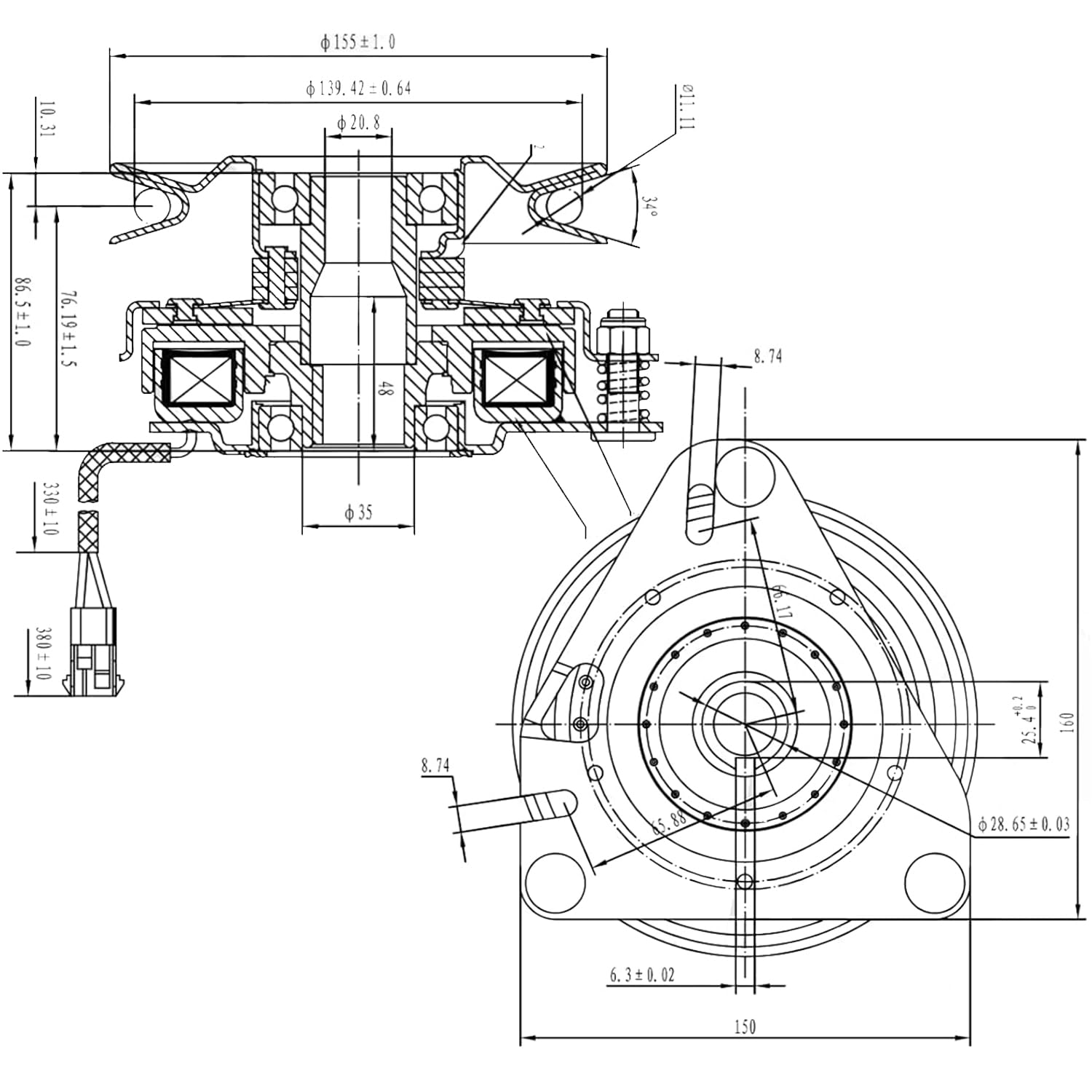 Electric PTO Clutch - Husqvarna Craftsman AYP -7
