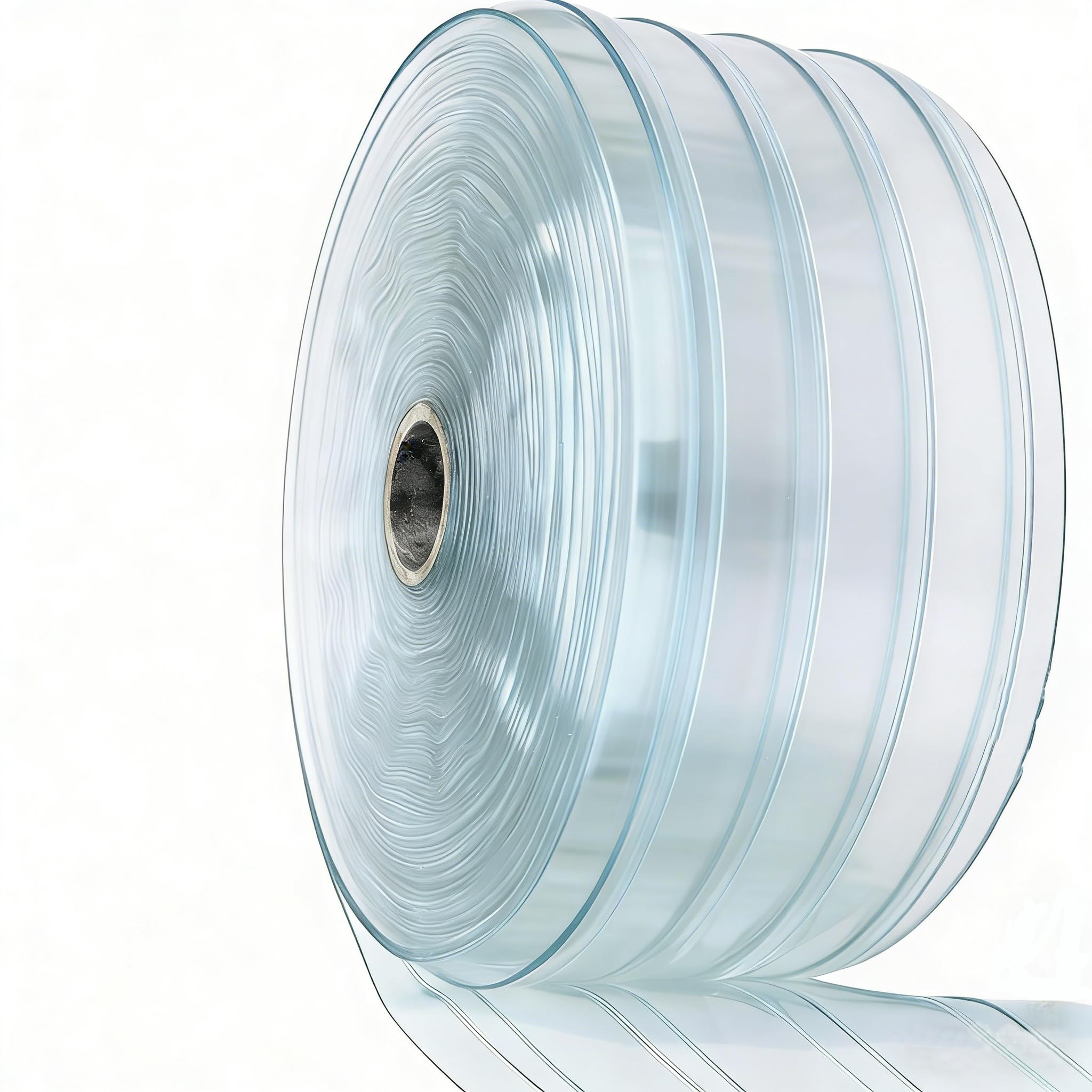 Ribbed PVC Strip Curtain Clear 7" Width x 78.7" Height Vinyl Door Strips for Warehouse, Freezer, and Garage, Anti-Scratch &amp; Temperature Resistant Plastic Strip Curtain for Door AP1474