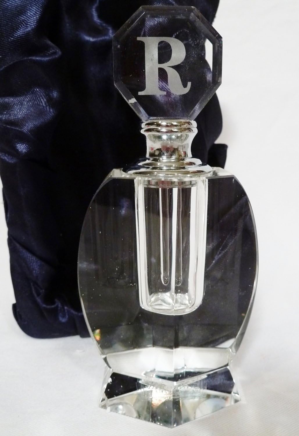 Fifth Avenue Crystal Personalized Letter "R" Monogrammed Perfume Bottle