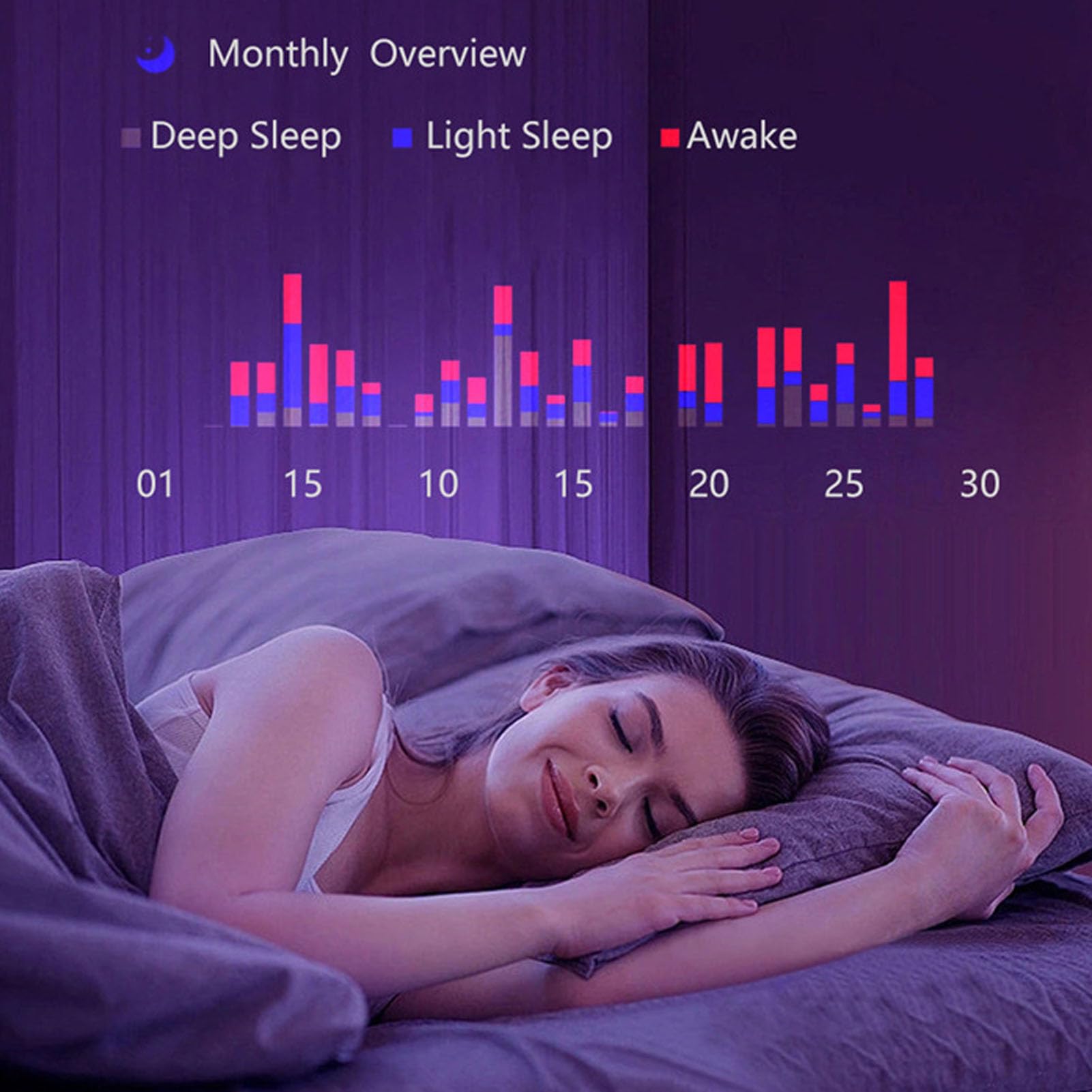 Septpenta Smart Ring Monitoraggio della Salute, Indossabile Fitness Sonno Frequenza Cardiaca Monitoraggio Dell'Ossigeno nel Sangue Anello Intelligente, Anello alla Moda Ricaricabile Impermeabile(20)