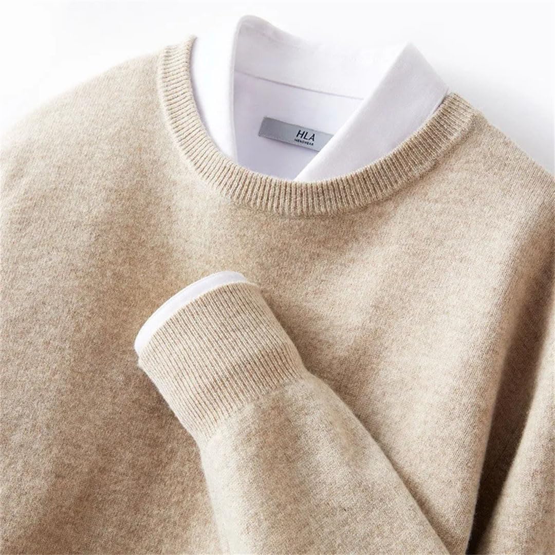 Suéter de punto holgado con cuello redondo para hombre