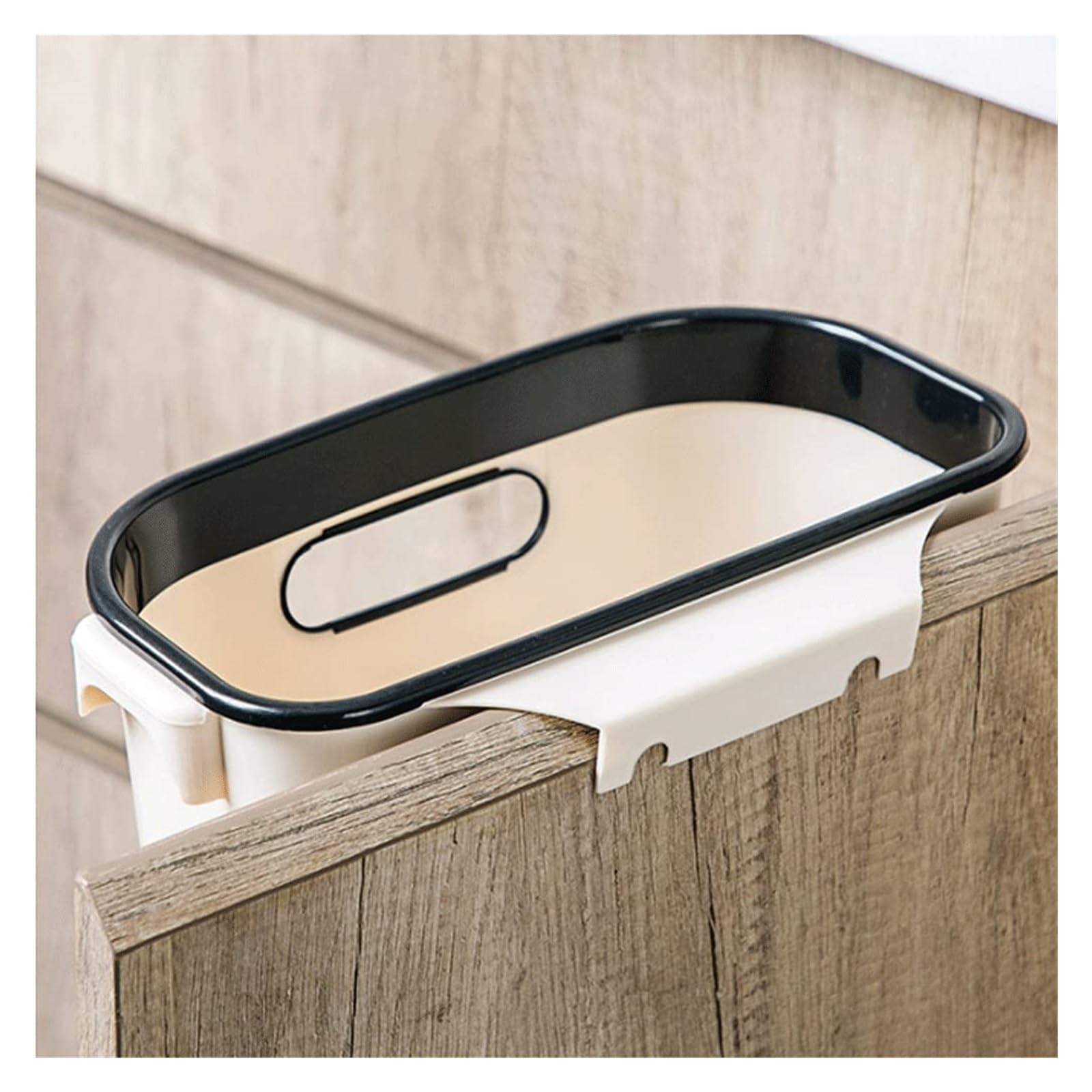 Botes de Basura Cubo Basura Colgante for Puerta de Armario de Cocina, Cubo de Basura for Puerta de Armario, Cubo de Basura for Debajo de la Puerta del Fregadero Aire Libre y hogar(Creamy-White)