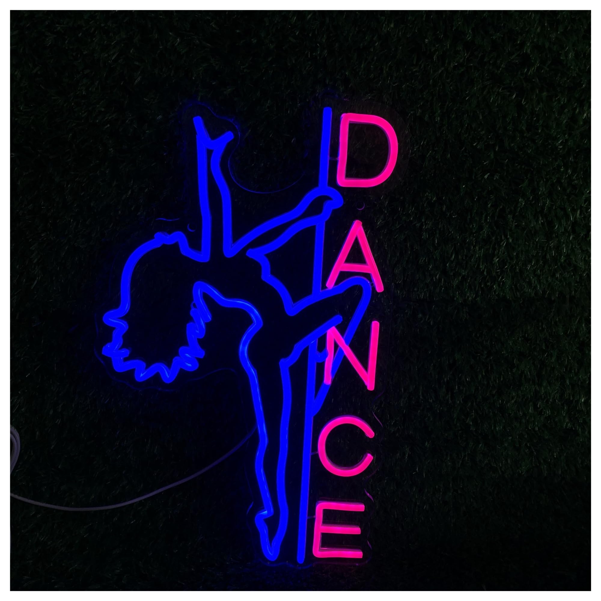 Shouxi F Sign Lamp Pole Dancing Neon Sign,Dancer, Dance Studio Decoration, Party Home Bedroom Decor 19.69X11.81in/50X30cm(F)