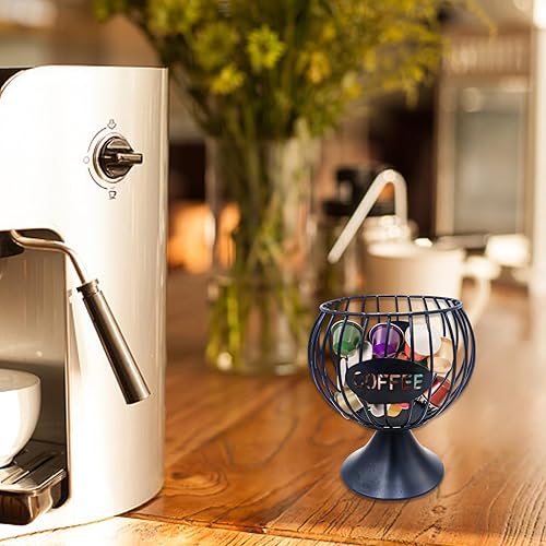 Miniatura 5 de Soporte para cápsulas de café, organizador de cápsulas de café de alambre de metal de gran capacidad, soporte para cápsulas de café expreso, cuenco