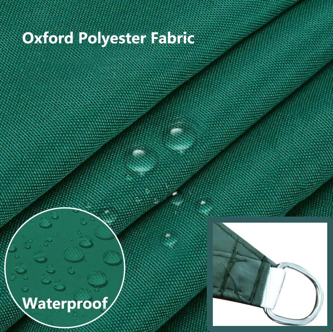 Voiles Ombrages Rectangulaire Imperméable Bache Ombrages Toiles D'ombrages Filet Ombrages Protection Solaire Polyester pour Jardins Balcons Terrasses avec Anneau D et Cordons Vert Foncé 4.5x10M