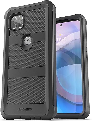 Miniatura 8 de Encased Falcon Armor - Funda para Moto One 5G ACE con protector de pantalla integrado, funda ultra protectora resistente para teléfono (negro)