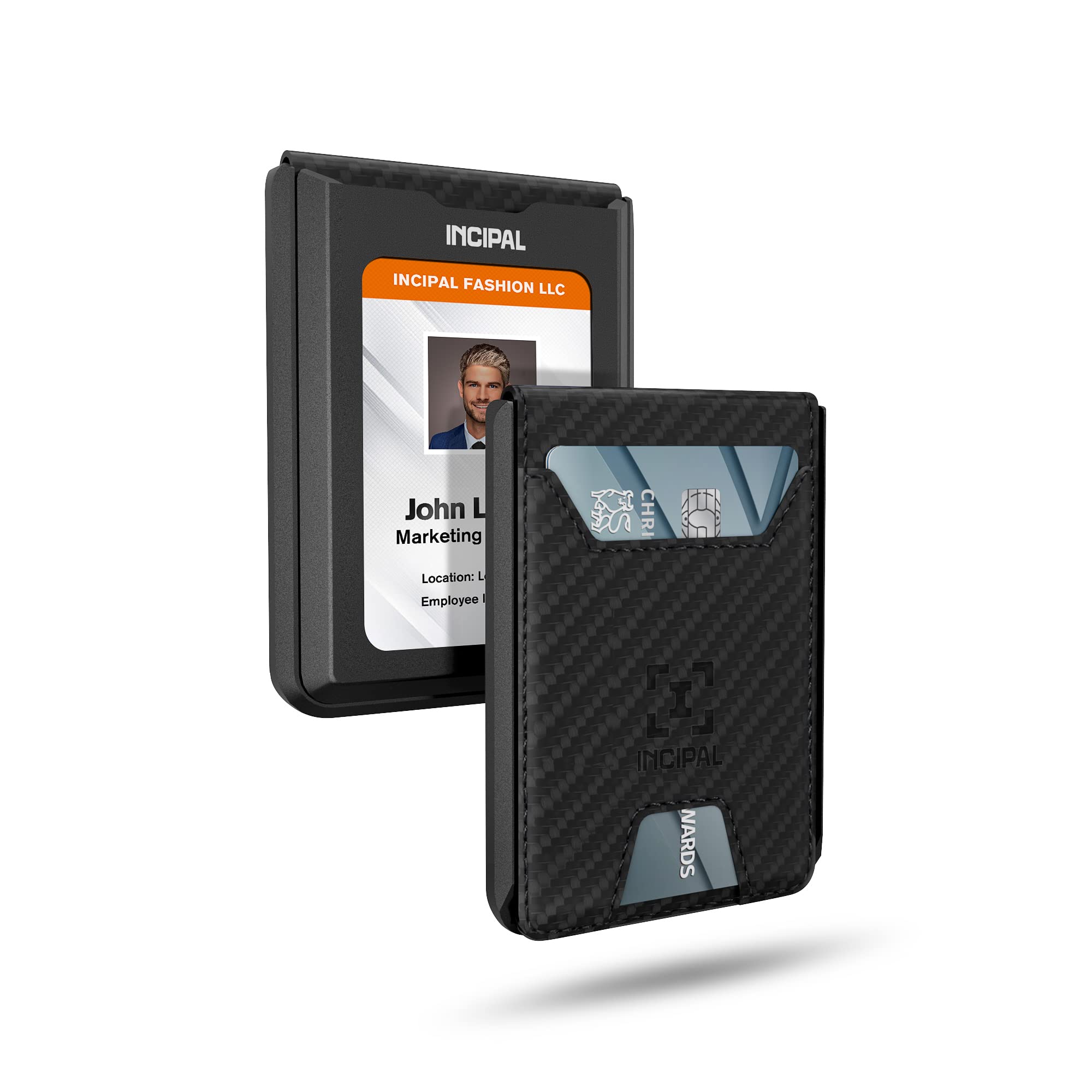 INCIPALSlim Wallet for Men Women, Front Pocket Slim Card Case Wallet with Money Clip, Metal Card Holder