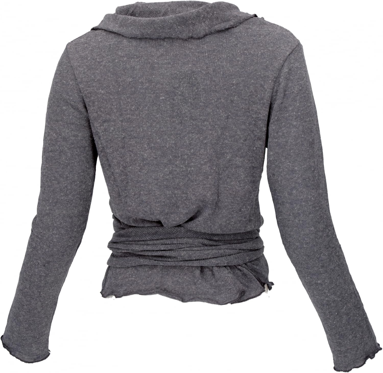 GURU SHOP Wickelshirt, Baumwollstrick Pullover, Wickeljacke, Damen