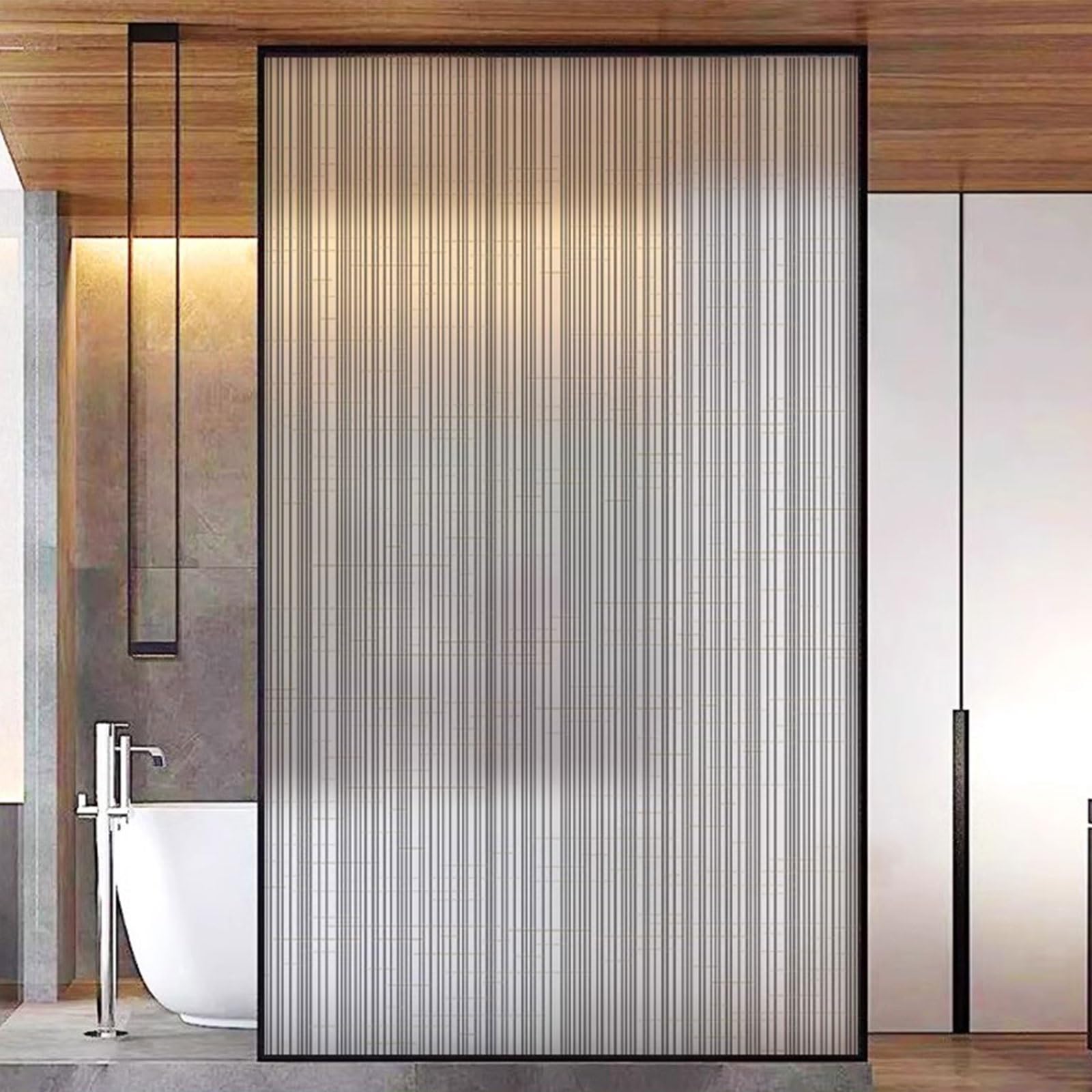 Eiauiuo Window Film Decorative PVC Static Cling Glass Privacy Film