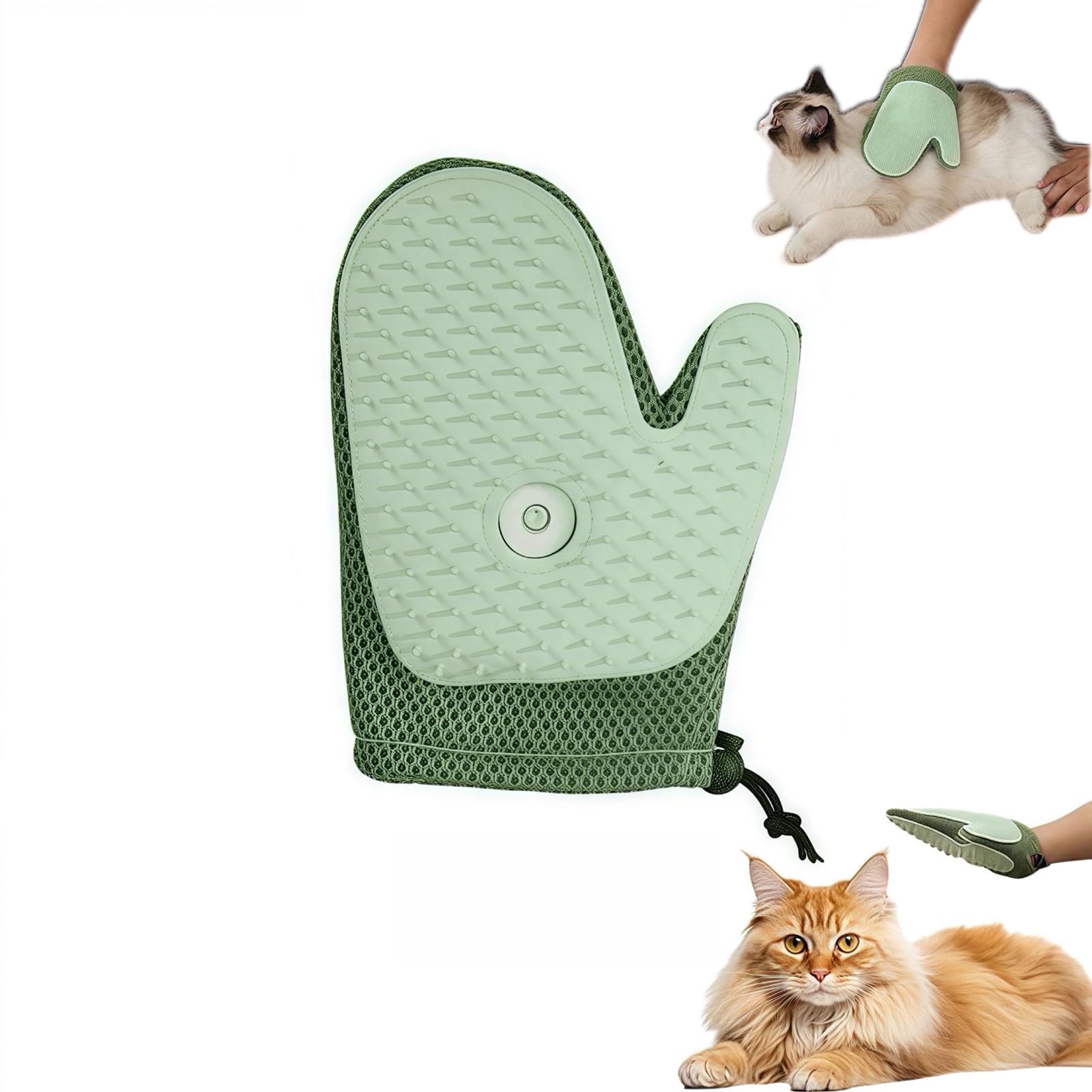 All-in-One Fellpflege-Handschuh für Haustiere, 2025 Tierhaarentferner-Handschuh, Katzen- und Hundepflege-Handschuhe, Katzenbürstenhandschuh für Bettwäsche, Couch, Kleidung, Teppich, Autositz