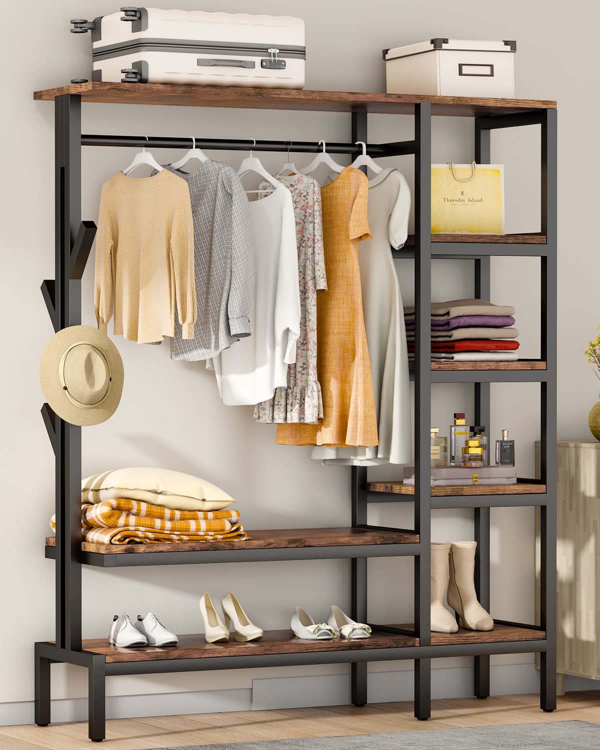 Buy HOKEEPER 650lbs Capacity Heavy Duty Clothes Rack with Shelves