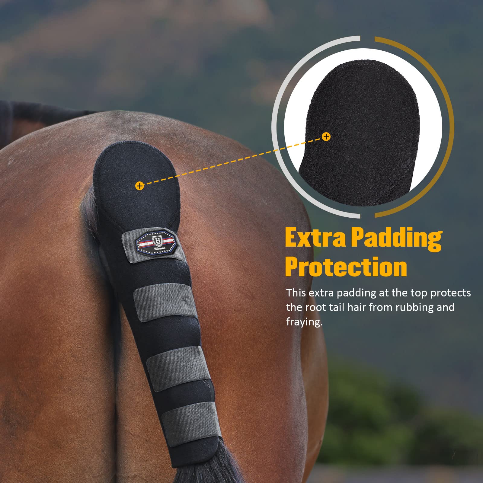 Harrison Howard Protector de cola de caballo de neopreno para cola de caballo