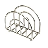 Home Basics Paper Napkin Holder/Freestanding Tissue Dispenser for Kitchen Countertops, Dining Table, Picnic Table, Indoor & Outdoor Use, Durable Storage and Organization Option (Satin Nickel)