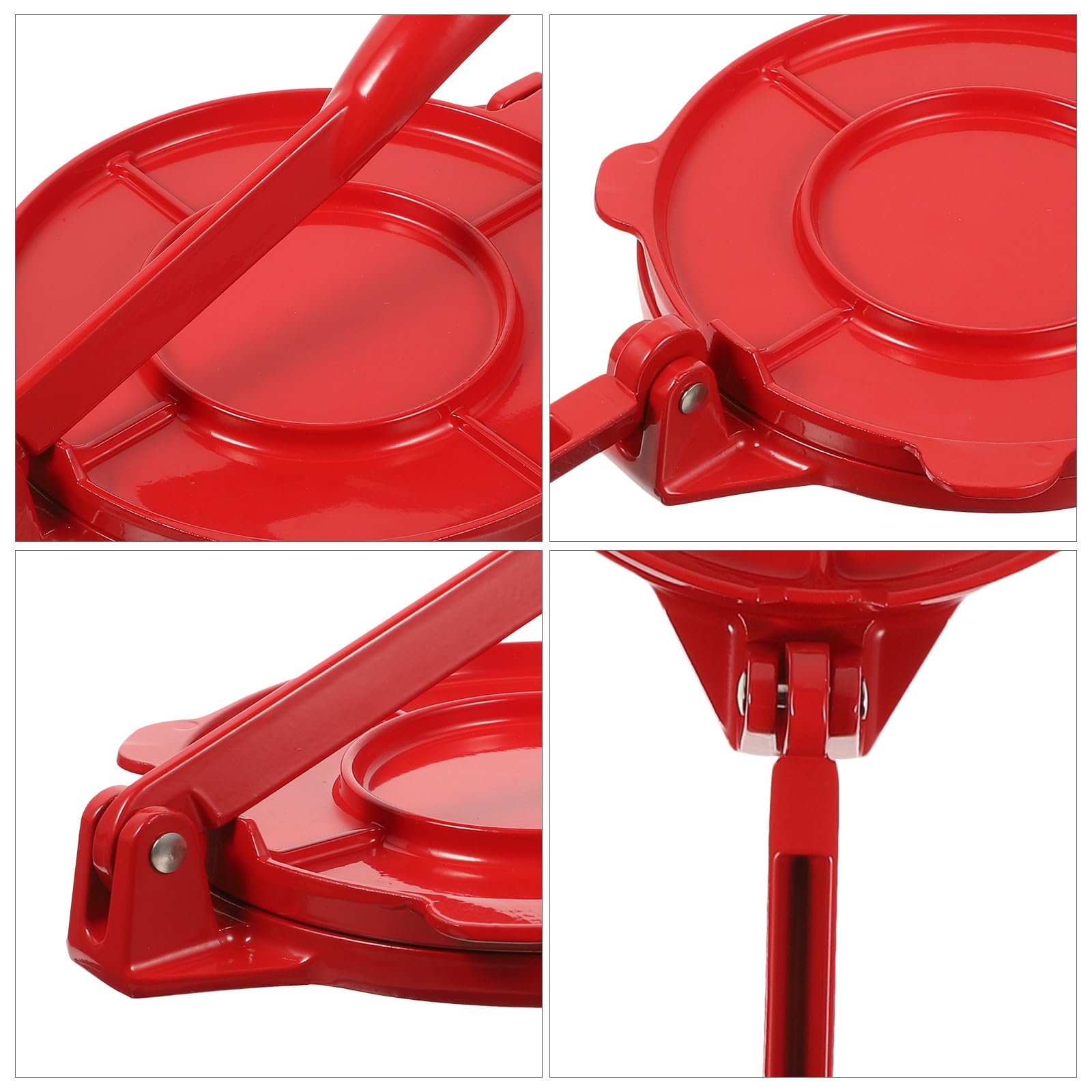 Abaodam Aplatisseur de Pâte en Aluminium Rouge, Presse à Tacos Rustproof Rouleau, Maison Restaurant