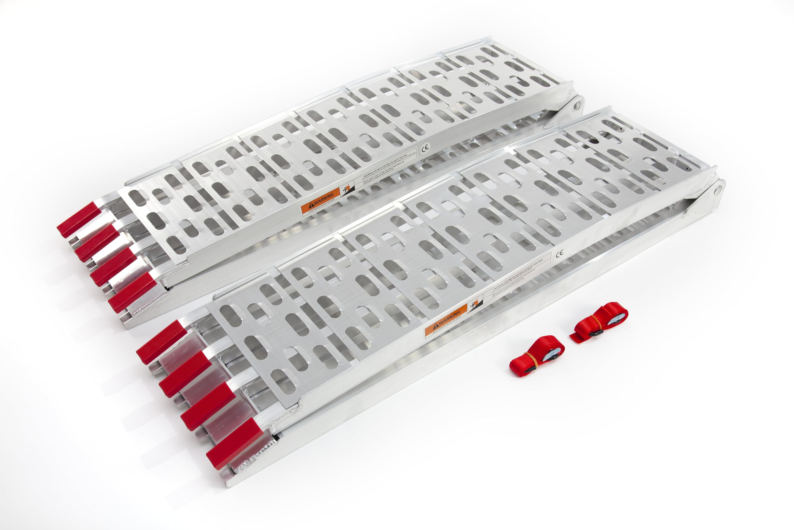 The Ramp People Silver 2.2M Aluminium Loading Ramps - Pair 680Kg Capacity Folding Van Trailer Atv Quad Bike Lawnmower