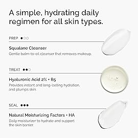 The Ordinary The Daily Set, Daily Skincare Routine with Squalane Cleanser, Hyaluronic Acid 2% + B5, and Natural Moisturizing Factors + HA | Skin Care Set