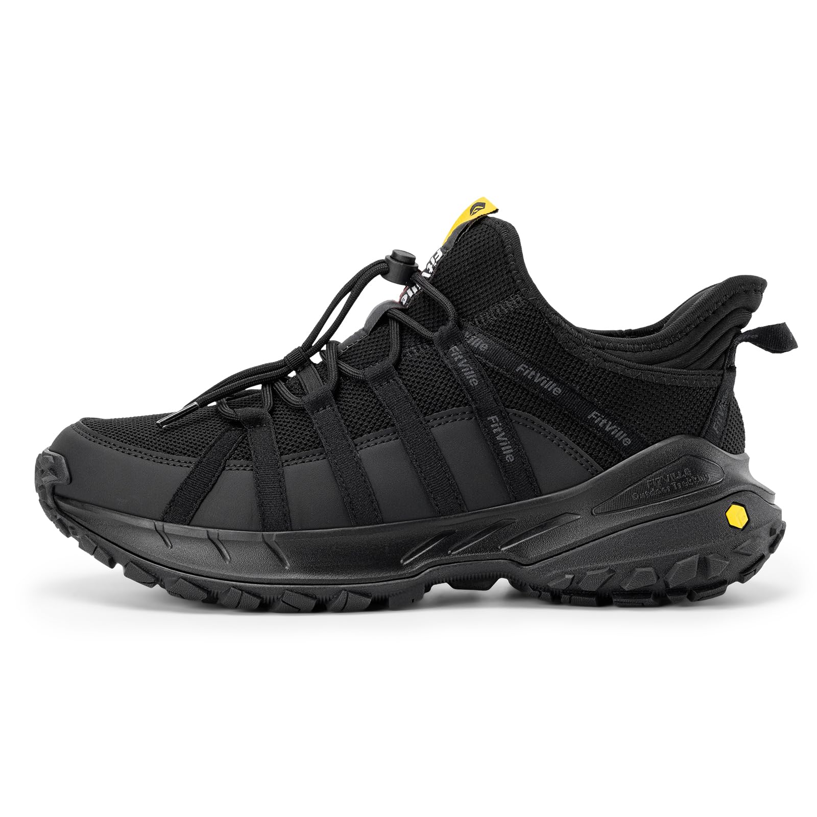 FitVille Zapatillas de Senderismo Hombre Extra Anchos Zapatos de Trekking Sin Cordones Transpirables Montaña Zapatillas Ligeros para Caminar Exterior Antideslizantes