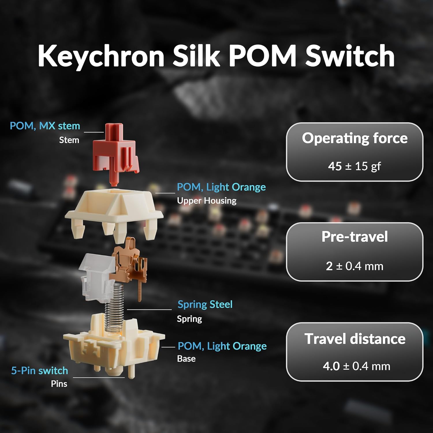 Keychron Q6 Ultra 8K Polling Rate Aluminum Wireless Mechanical Keyboard, 2.4 GHz/Bluetooth/Wired Full-Size Custom RGB, Hot-Swappable Silk POM Red Switch for Mac Windows Linux - Black 5 71qzAwN2CML. AC SL1500