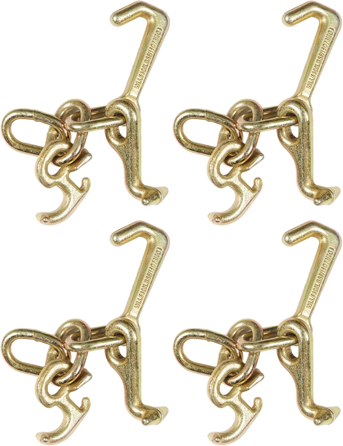 munirater 4-Pcs RTJ Cluster Hook Tow Truck Replacement for J Hook T Hook R Hook Heavy Duty Wrecker Towing Truck Hauler