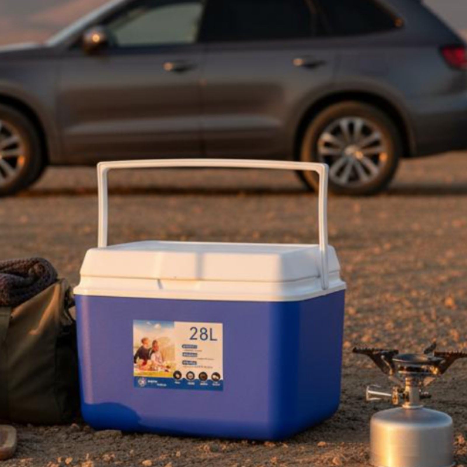 Portable Scatola Termica Rigida Contenitore Isotermico per Caldo E Freddo Struttura Resistente Portatile Raccomandato per Campeggio Viaggi Auto Gite Trasporto Alimenti