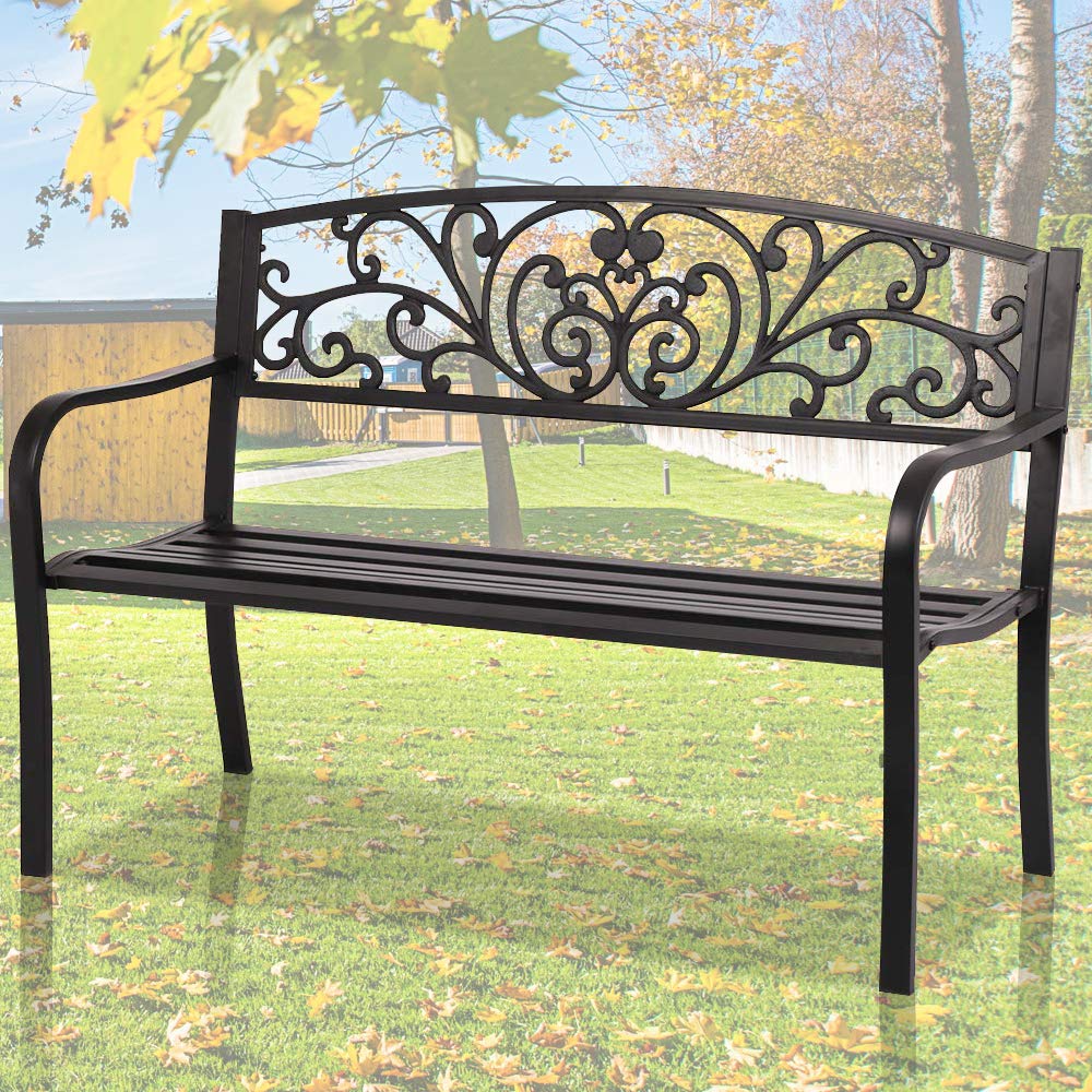 Buy Mental Lutyens Garden Bench Outdoor Bench Patio Bench Wrought Iron