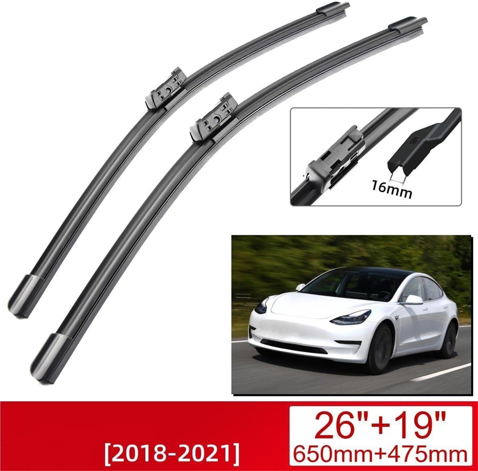 limpiaparabrisas de coche Escobillas limpiaparabrisas para Tesla para Model 3 Escobillas limpiaparabrisas delanteras de coche