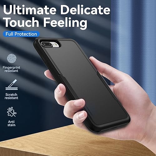 Miniatura 6 de Funda para iPhone 8 Plus, iPhone 7 Plus, con protector de pantalla HD, probada contra caídas de grado militar, funda protectora resistente a prueba