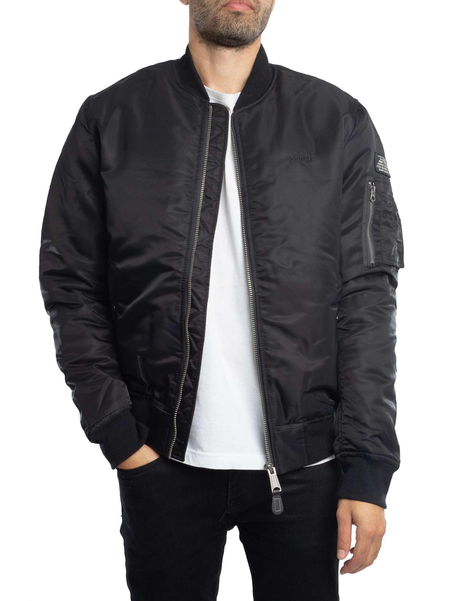 Schott NYC Mixte Airforcers BLOUSON BOMBER SCHOTT, Noir, S EU