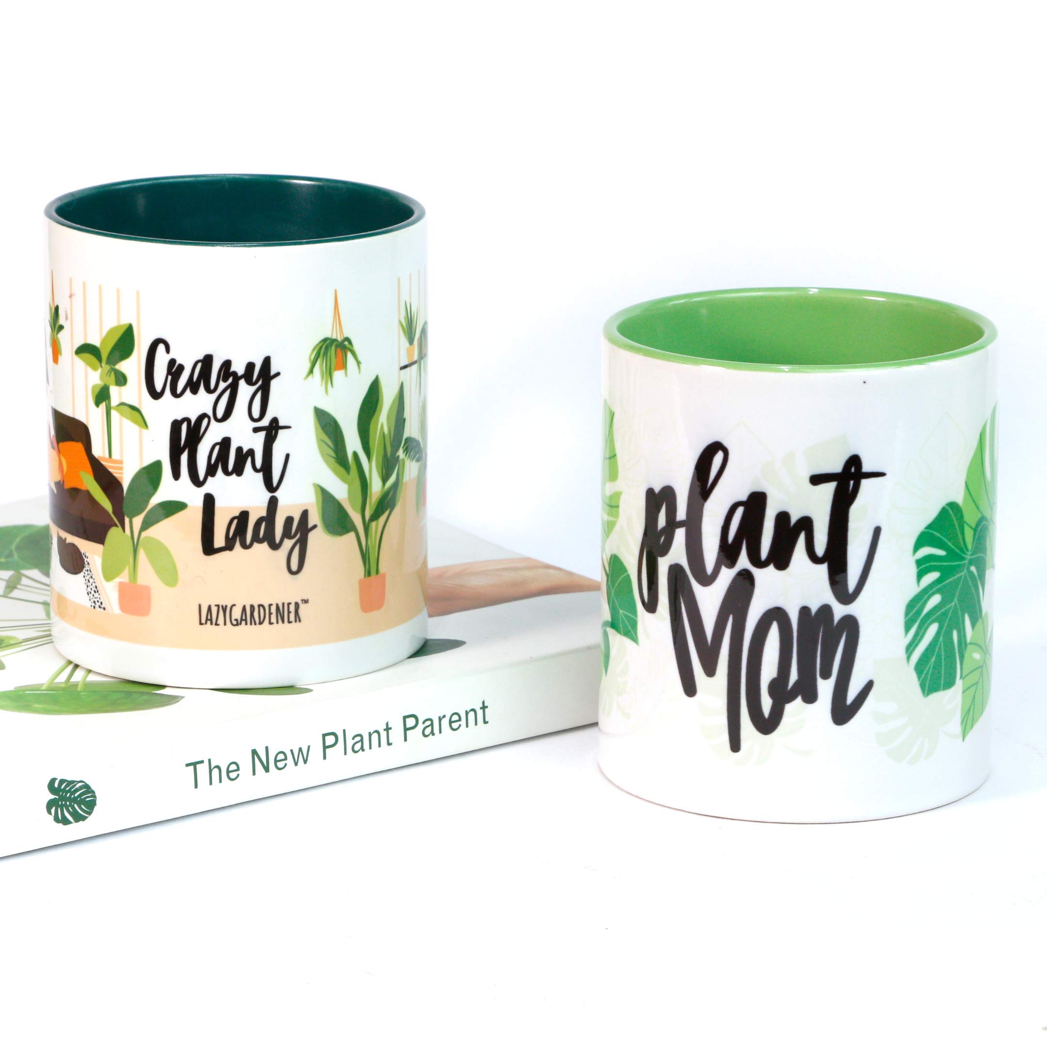 Lazy Gardener: Crazy Plant Lady & Plant Mom Cute Ceramic Coffee Mug | gift for plant lady | Printed design
