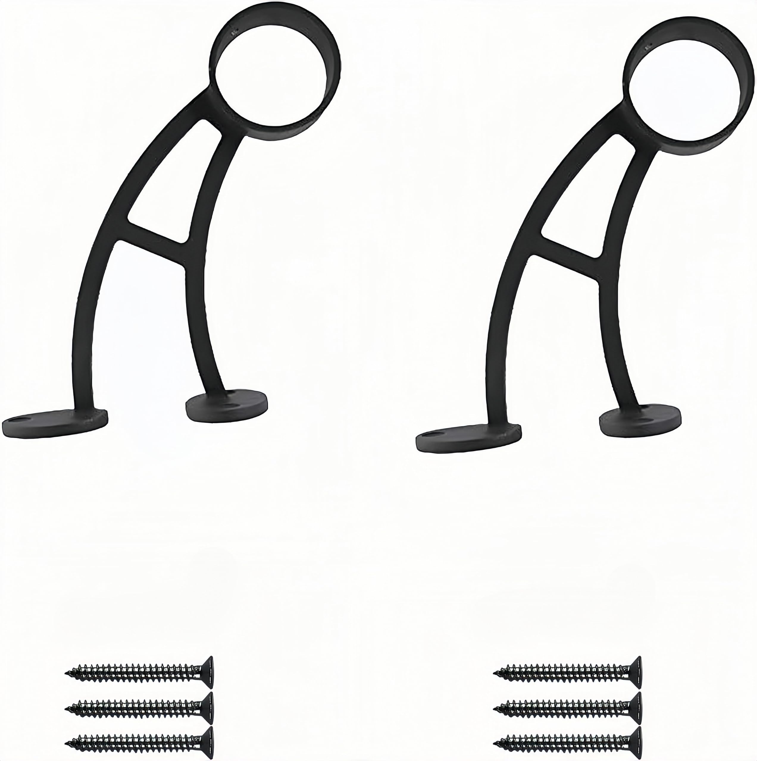 Stainless Steel 304 Bar & Floor Mount Combination Foot Rail Bracket ,Fits 50.8mm/2inch OD Bar Foot Rail Tubing Furniture Hardware with Screws (Matte