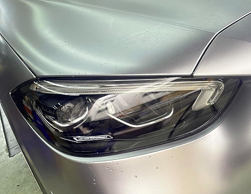 Miniatura 4 de Lámina autoadhesiva de vinilo para faros delanteros, luz antiniebla, 12 x 48 pulgadas (transparente)