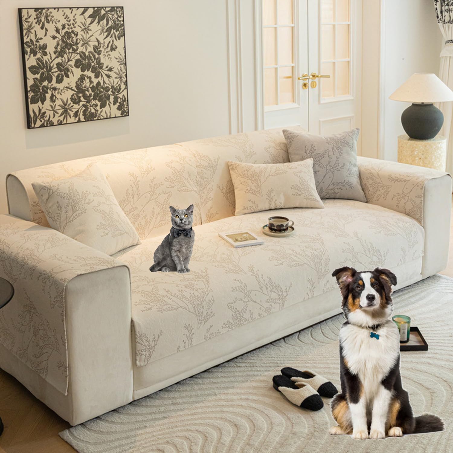 Housse de canapé sectionnelle lavable pour assise propre