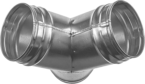 Miniatura 6 de Conector de conducto en forma de Y de 3 vías de 45 de metal, ajuste de 6 pulgadas, para ventilación de secadora, ventilador extractor, conducto de