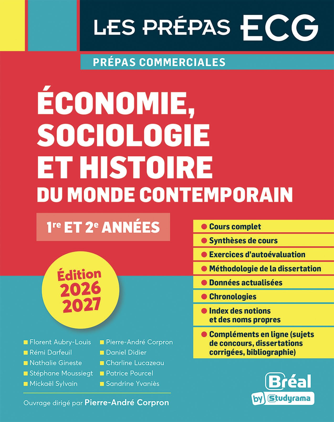 Économie, sociologie, histoire du monde contemporain 2026-2027: 1re et 2e années